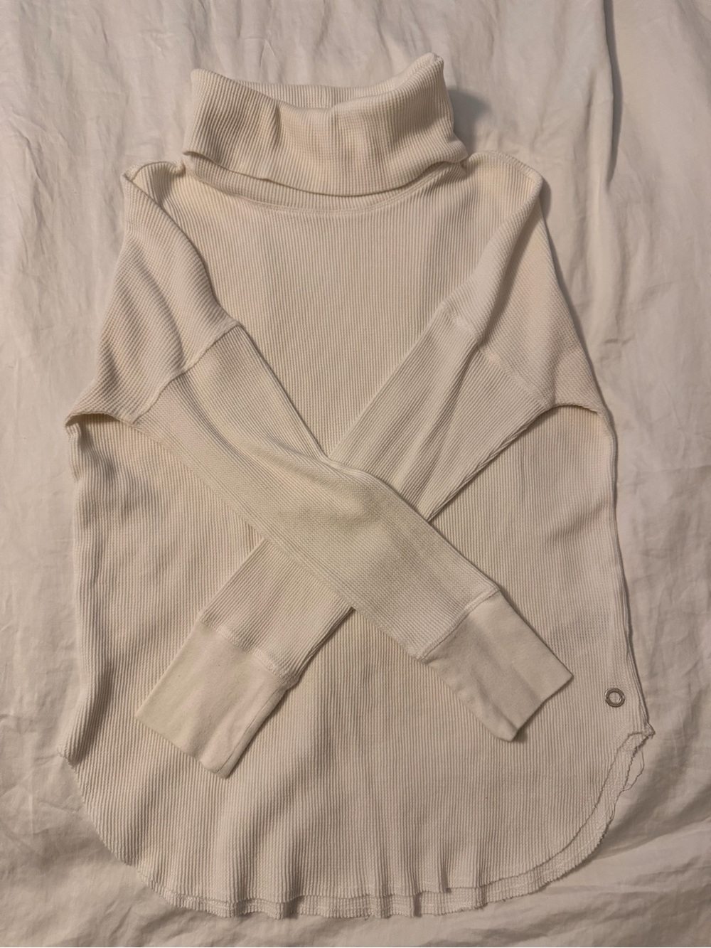 Calvin Klein Cream Ribbed Turtleneck Sweater